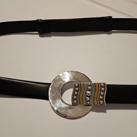 Chico's Accessories - Chico's Black Leather Belt Sz S-XL 41" Adjustalbe